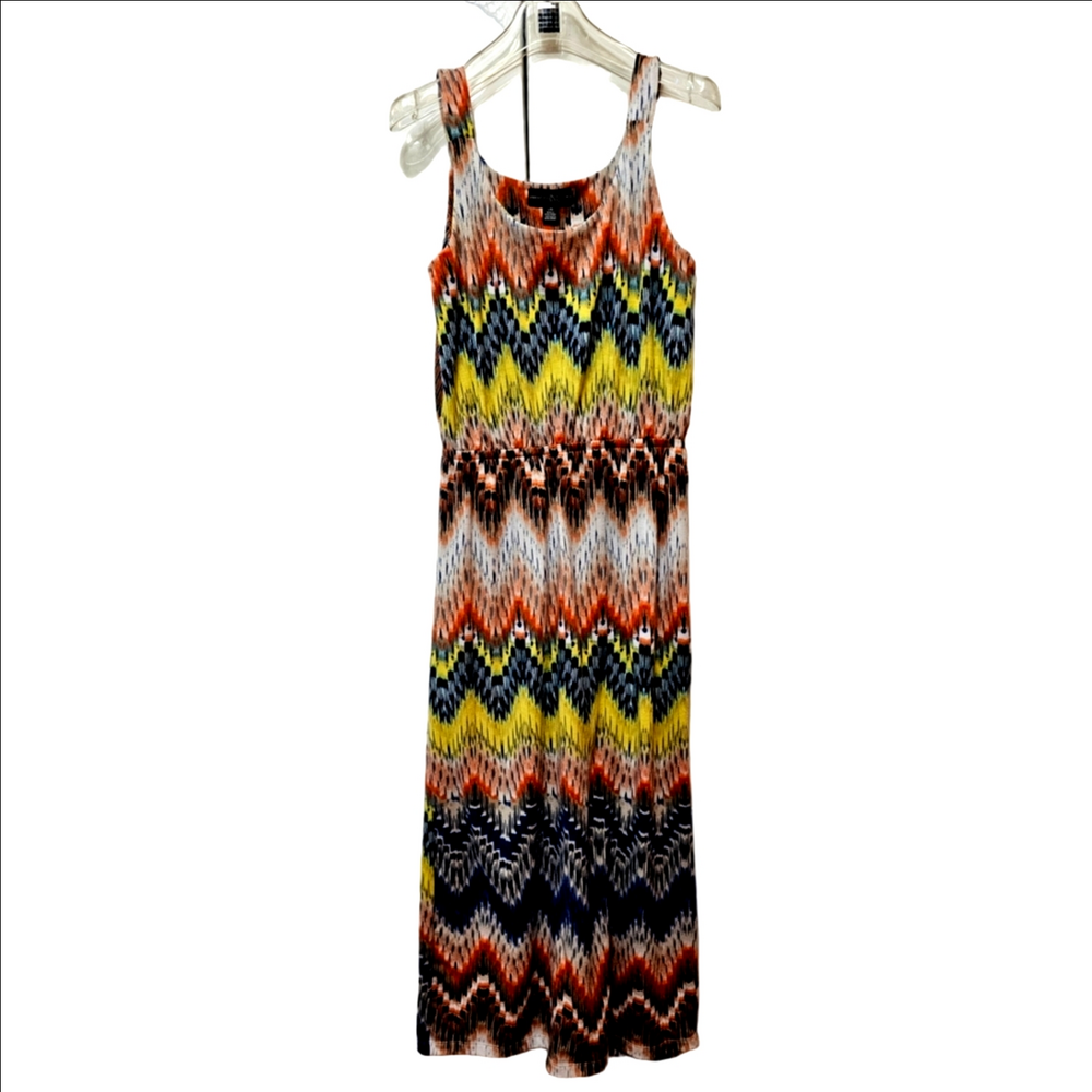 Midi Sleeveless Ethnic Bohemian MULTI-COLOR Dress